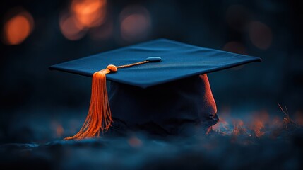 Graduation cap in nature