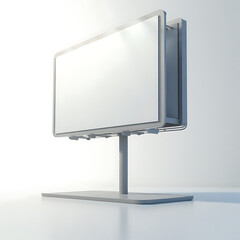 Modern Billboard Display Panel on Stand in Minimal Studio