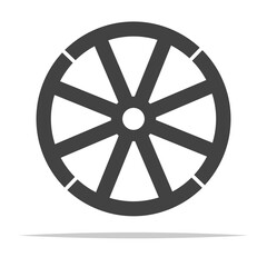 Obraz premium Wagon wheel icon transparent vector isolated