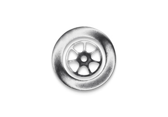 Chrome metal 3D logo effect Mockup of Wheel.	
