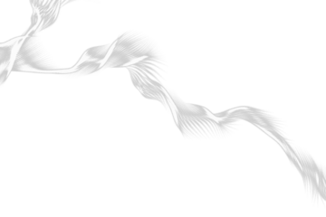 abstract white wave line on transparent