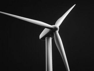 An impressive wind turbine against a cloudy sky, ready to harness energy.