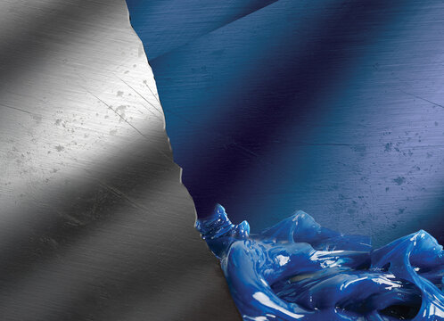 Blue Grease and Scratched Metal Texture background