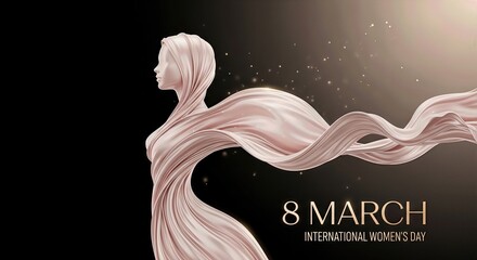 Romantic 8 March International Women&rsquo;s Day 3D Illustration