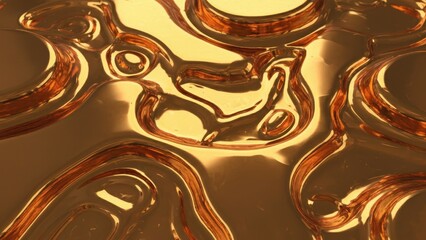 Molten Gold Liquid Abstract Texture. Ai generation