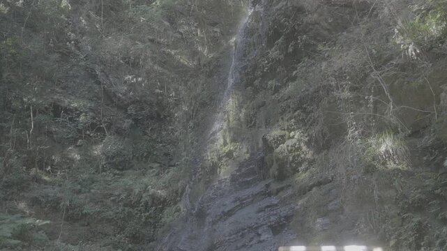 宮崎県西都市の速開都比売神社の滝（sony log撮影素材）