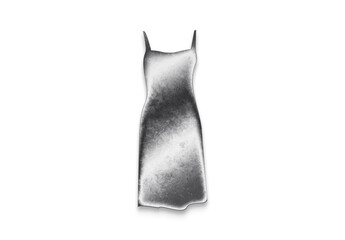 Chrome metal 3D logo effect Mockup of Dress.	
