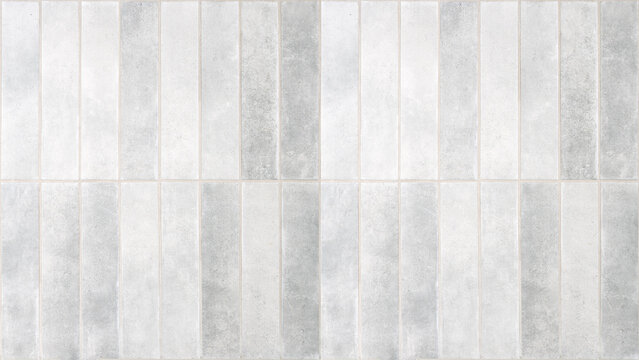 Gray grey concrete cement texture of modern vintage retro wall tile, porcelain stoneware, tile slips - Tiles background, seamless pattern, vertical