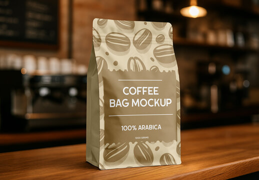 Big Coffee Bag Mockup