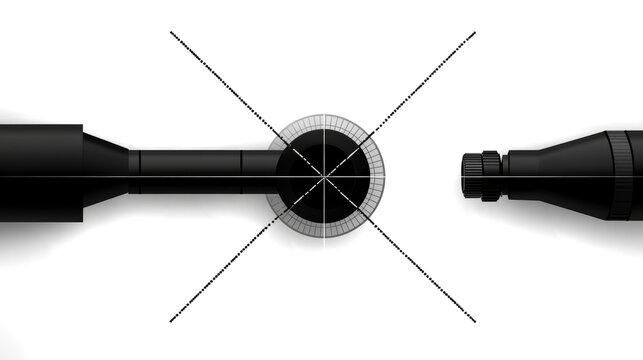 crosshair from a scope, on a transparent background,  