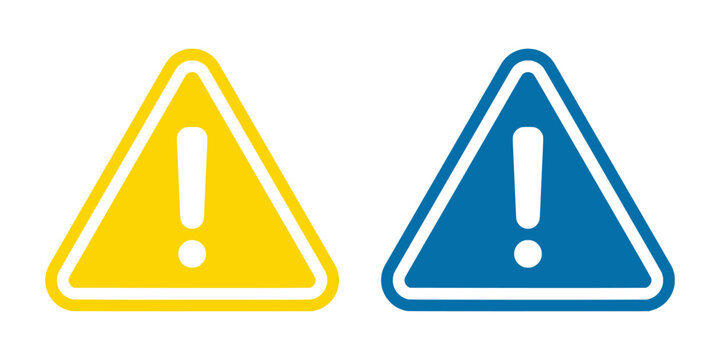 General warning attention sign used to alert people to various safety hazards