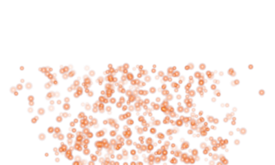 Fire dust particles and embers isolated on transparent background. Flying fire sparks, flames and smoke overlay. 3D render design element for compositing, motion graphics, PNG