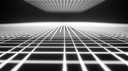 Abstract grid pattern with glowing lines