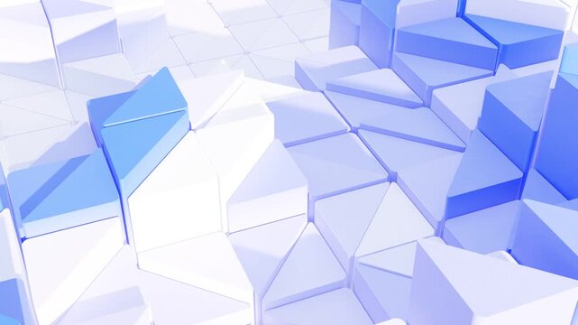 abstract background blue and white waves 3d illustration render. 4k video resolution