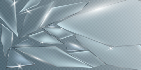 Abstract Metallic Glass Shards Background