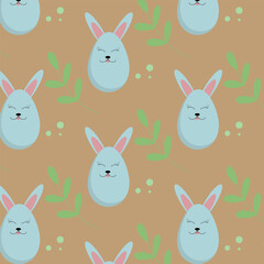 Obraz premium seamless pattern with rabbits