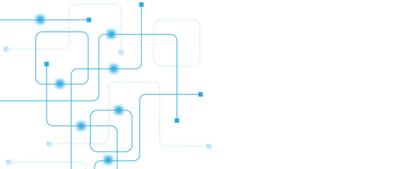 Abstract futuristic technology background. Technology background with crossed lines and dots.