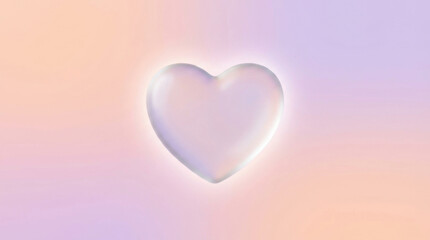 Soft Abstract Heart Shape with Pastel Gradient Background for Love Concept Design