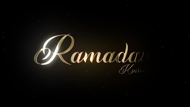 Ramadan Text Animation Pack with Ramadan Kareem and Ramadan Mubarak, 4 Clips