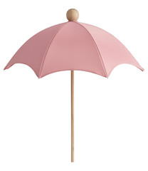 Pink miniature umbrella pink umbrella toy umbrella isolated on a transparent background