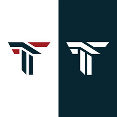 Creative, Minimalist and Monogram Alphabet Letter T Logo Design Template Stock Vector And Vector Art.