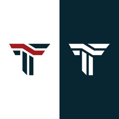 Elegant T Logo Design stock vector And Vector Art.