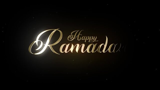 Ramadan Text Animation Pack, 4 Clips, Islamic Greeting Typography