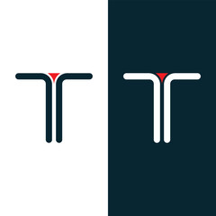Letter T technology logo icon design template stock illustration, vector and clip art.