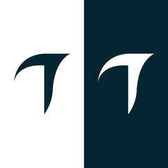 Creative, Minimalist and Monogram Alphabet Letter T Logo Design Template Stock Vector And Vector Art.