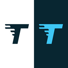 Creative Initial Letter T Running Logo Design Vector, T Logo, T Icon, T Design Stock Vector And Vector Art.