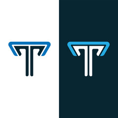 Creative Letter T Logo Icon Concept Vector Stock Vector.