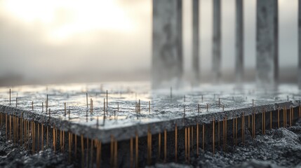 Concrete structure construction illustration