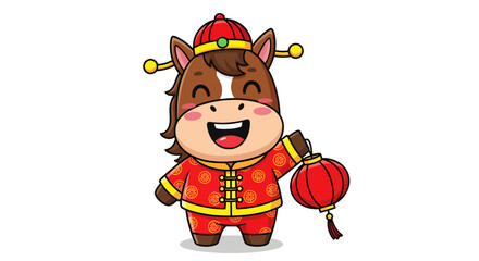 Fototapeta premium Cute Cartoon Chinese Zodiac Animals