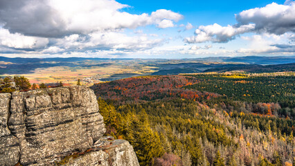 Enjoy the vibrant autumn colors from the lookout at Southern Terraces in Stolowe Mountains National...