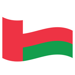 Oman National Flag Icon with Emblem for Cultural and Design Themes