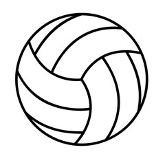 Minimal Volleyball Icon with Curved Panels for Sport and Design Themes