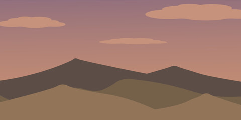 Minimal desert scene featuring smooth sand dunes cactus plants and a soft sunset sky ideal for nature travel western themes wallpapers posters banners and calm scenic designs © Ubay