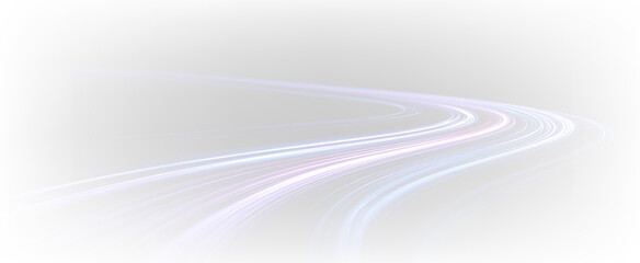 Neon Expressway Light Trails PNG Fast Futuristic Energy Motion