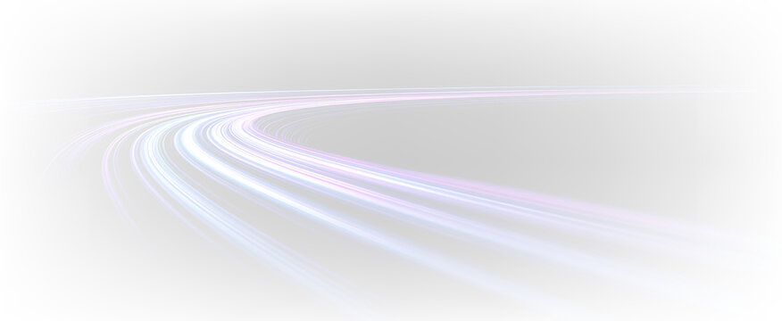 Neon Expressway Light Trails PNG Fast Futuristic Energy Motion