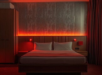 bedroom with bed and pillows