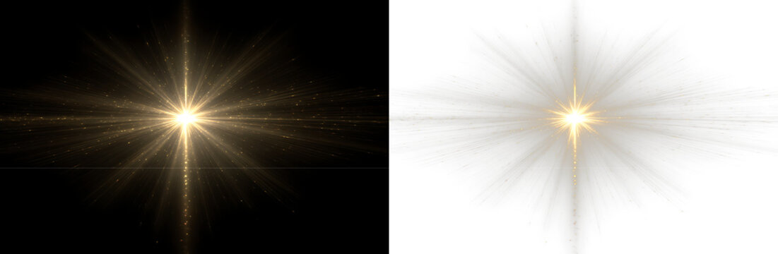 Sunlight Flare Glow Bright Light Rays of Light Star Yellow Sun Rays Overlay PNG Radiant Shimmer Sparkling Light Effect