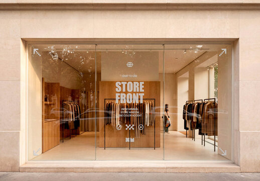 Shop Window Sticker Mockup