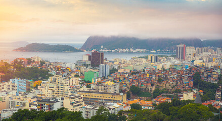 Obraz premium View of Rio De Janeiro from above.