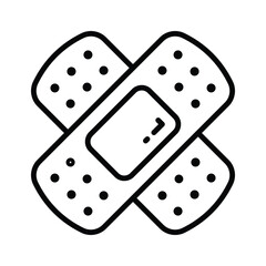 Trendy icon of medical adhesive plaster in line style, wound protection and first aid