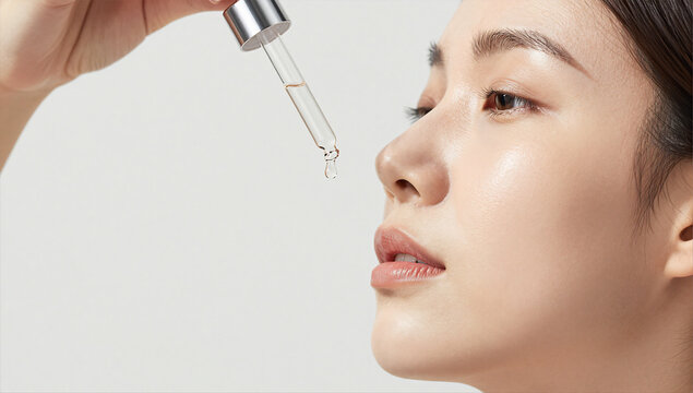 Korean Woman PDRN Ampoule Dropper Medical Grade K-Beauty Treatment
