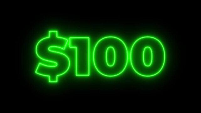 6 hundred dollar counter animation. 6 hundred dollar counting animation. Counting money and digits increasing. Animated Counter from 0 to 600 with 4k resolution, Motion