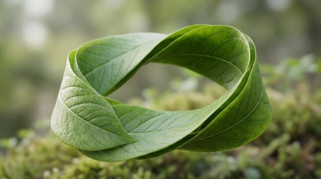 A unique perspective of nature's beauty and an infinite shape, showcasing the elegance of nature's form, a symbol of endless possibilities, natural, organic, fresh, and modern.