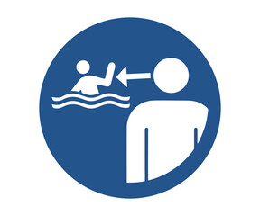 ISO 7010 M054 Keep children under supervision in the aquatic environment sign illustration on transparent background. 