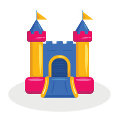 bounce house logo icon design vector isolated illustration
