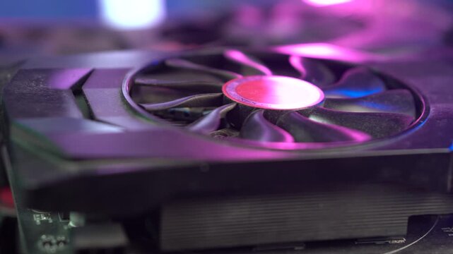 Faulty VGA Graphic Cards After Crypto Mining or Caming, Computer Hardware Close Up